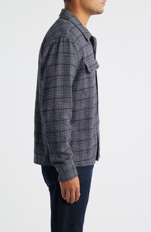 Rails Stellan Glen Check Textured Cotton Button-up Jacket In Blue