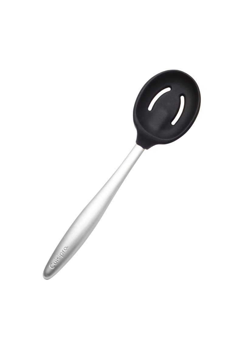 8-Inch Silicone Piccolo Slotted Spoon, Alternate, color, Black