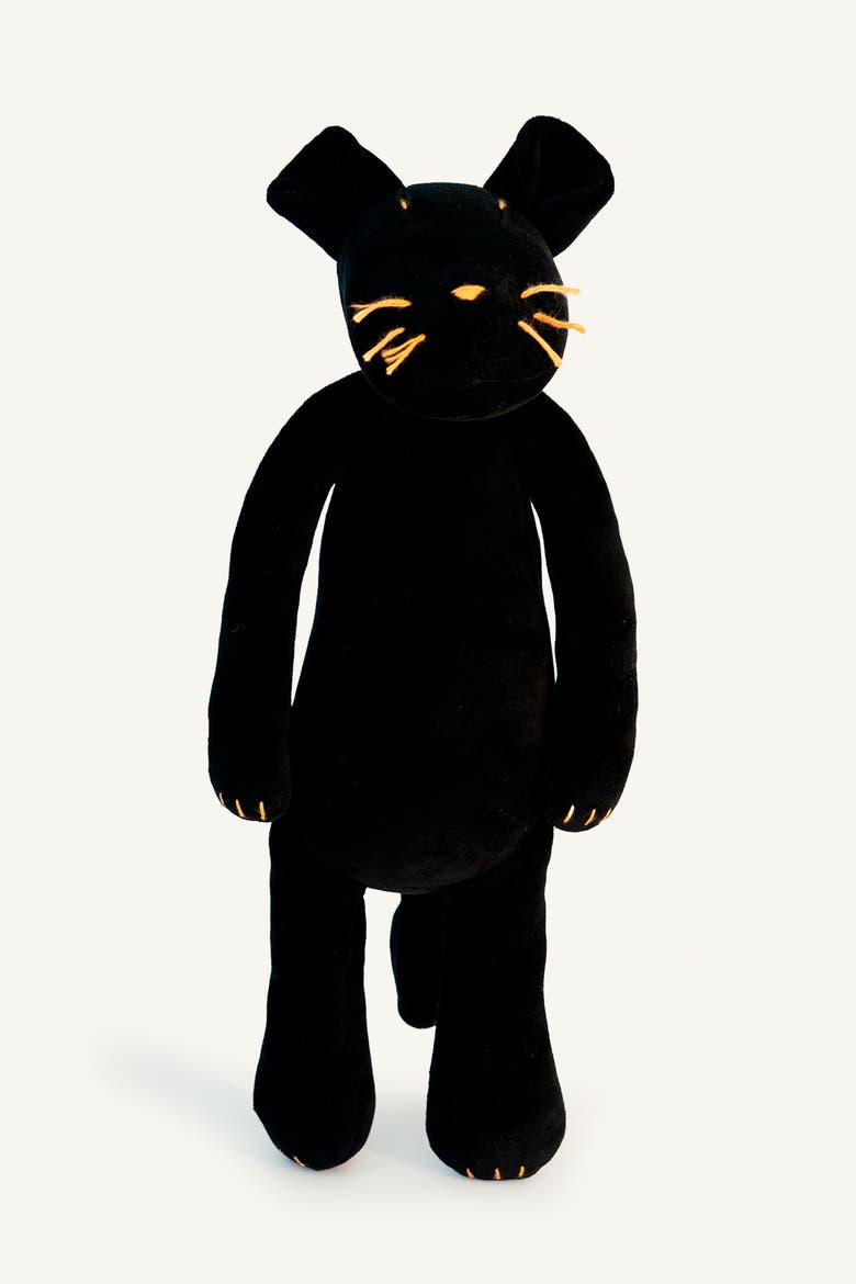 Indira, the black panther stuffed animal, Main, color, Black
