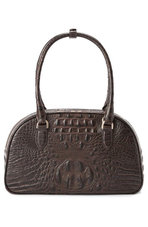 Brahmin Angie Leather Barrel Bag In Brown