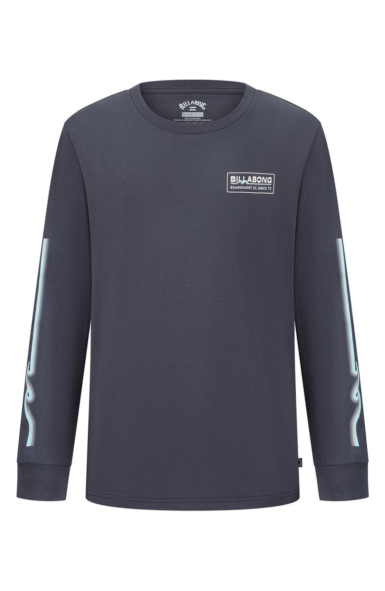 Billabong Kids' Walled Long Sleeve Graphic T-Shirt, Main, color, Ombre Blue
