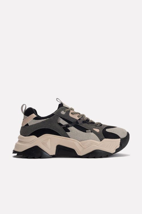 Forever & Always Shoes Loretta Platform Sneakers In Black Gray