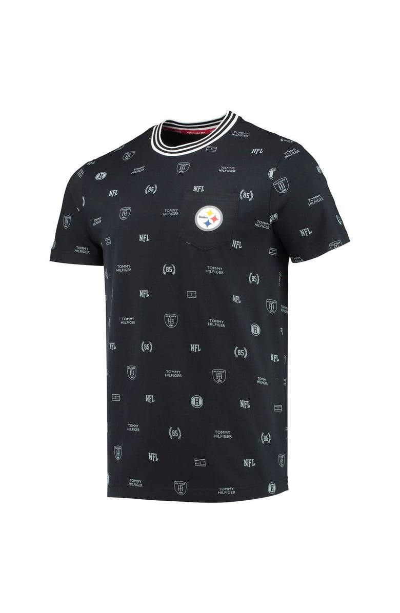 Tommy Hilfiger Men's Tommy Hilfiger Black Pittsburgh Steelers Essential Pocket T-Shirt, Alternate, color, 