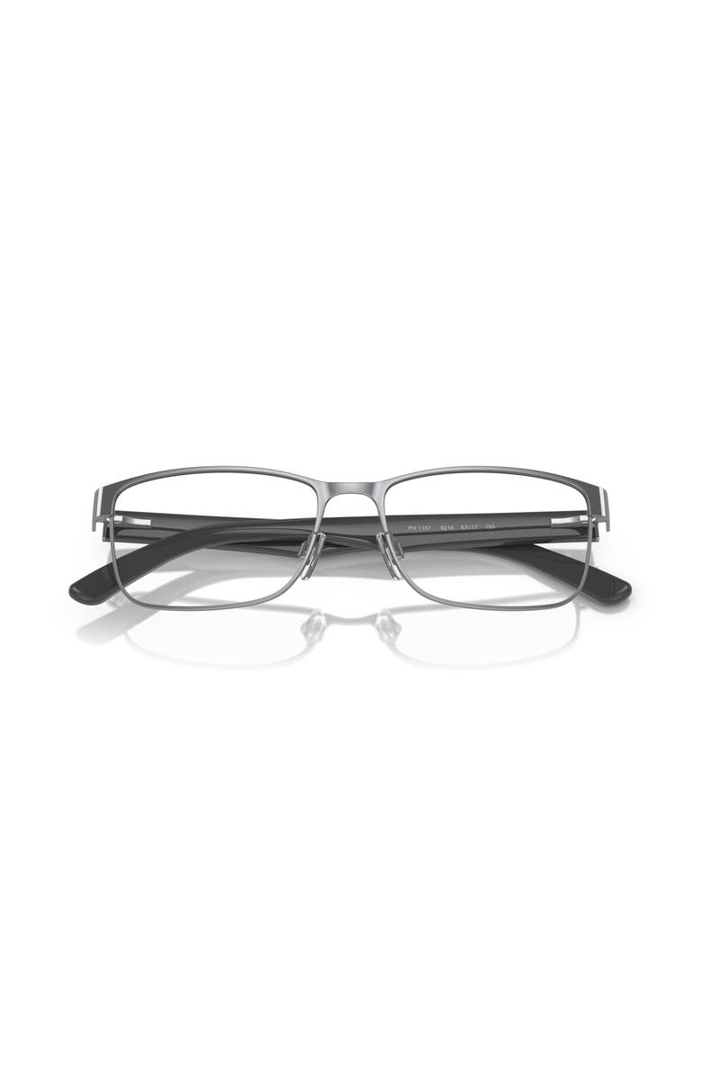 Polo Ralph Lauren 55mm Rectangle optical glasses, Alternate, color, Grey