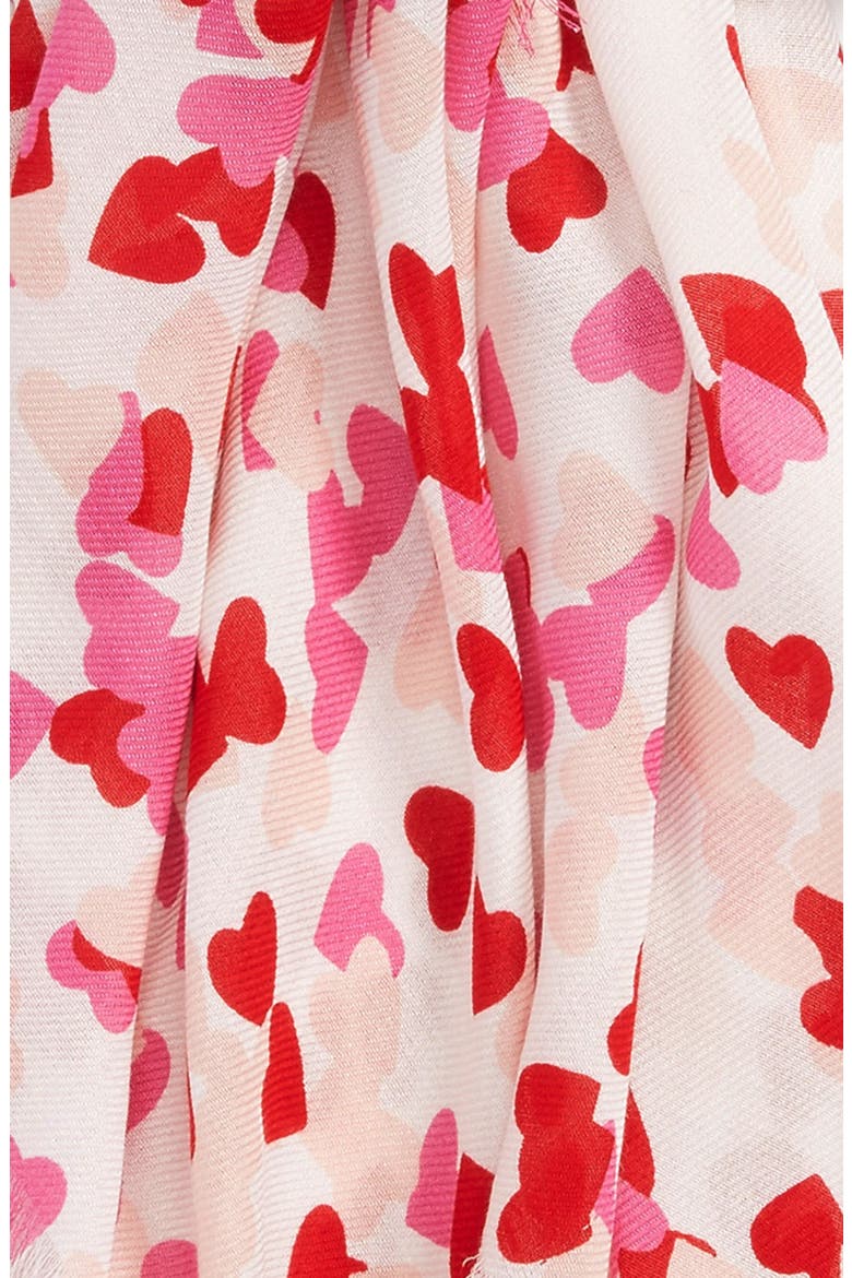 'falling hearts' scarf, Alternate, color, CREAM