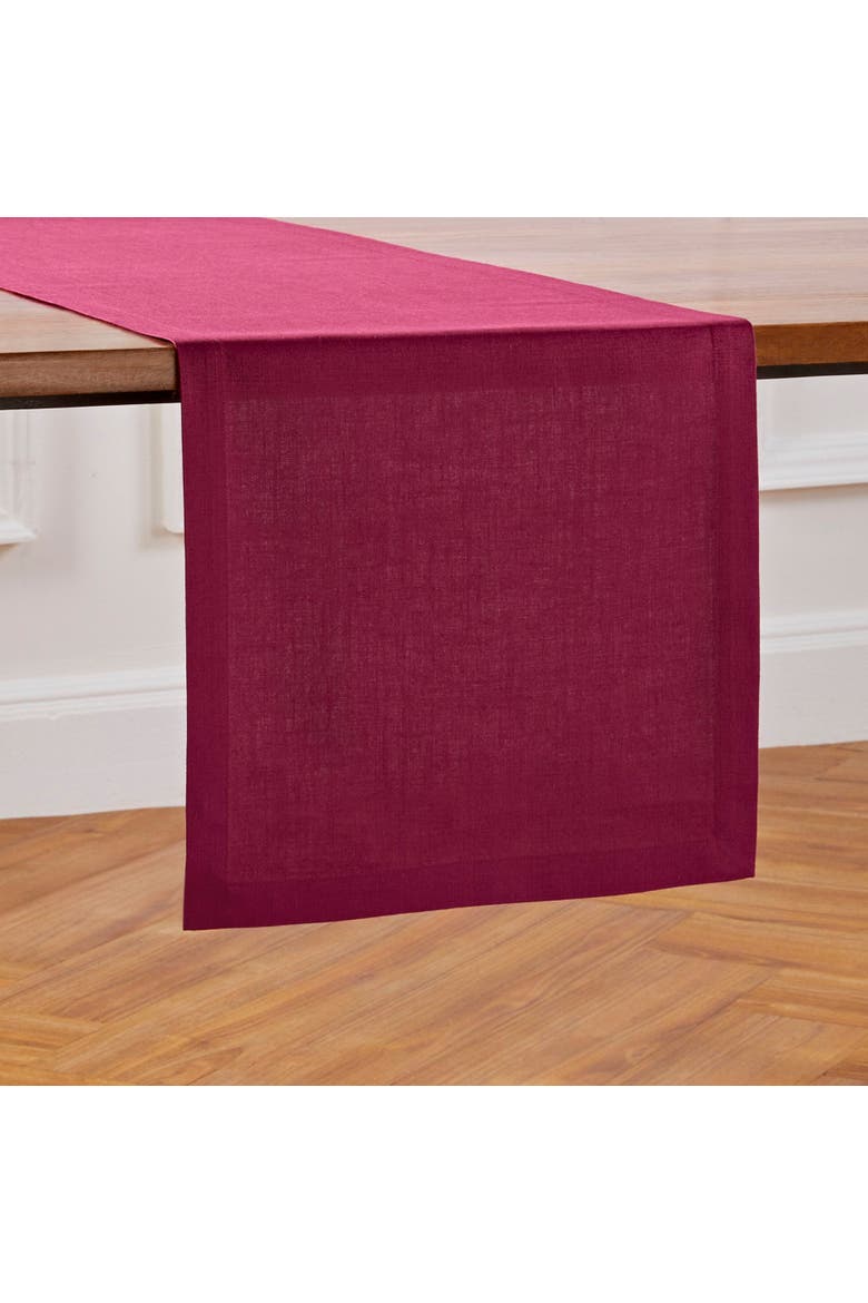 Linen Table Runner - Diana, Main, color, Beet