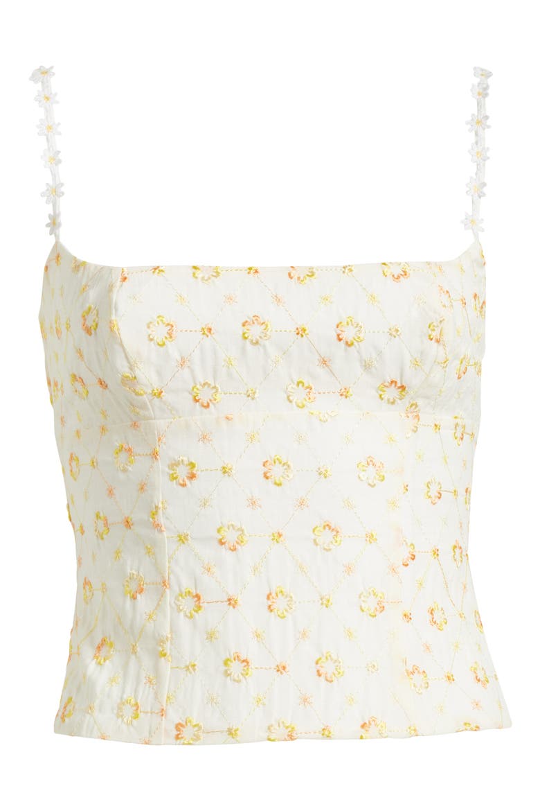 Floral Embroidered Corset Top, Alternate, color, FLORAL