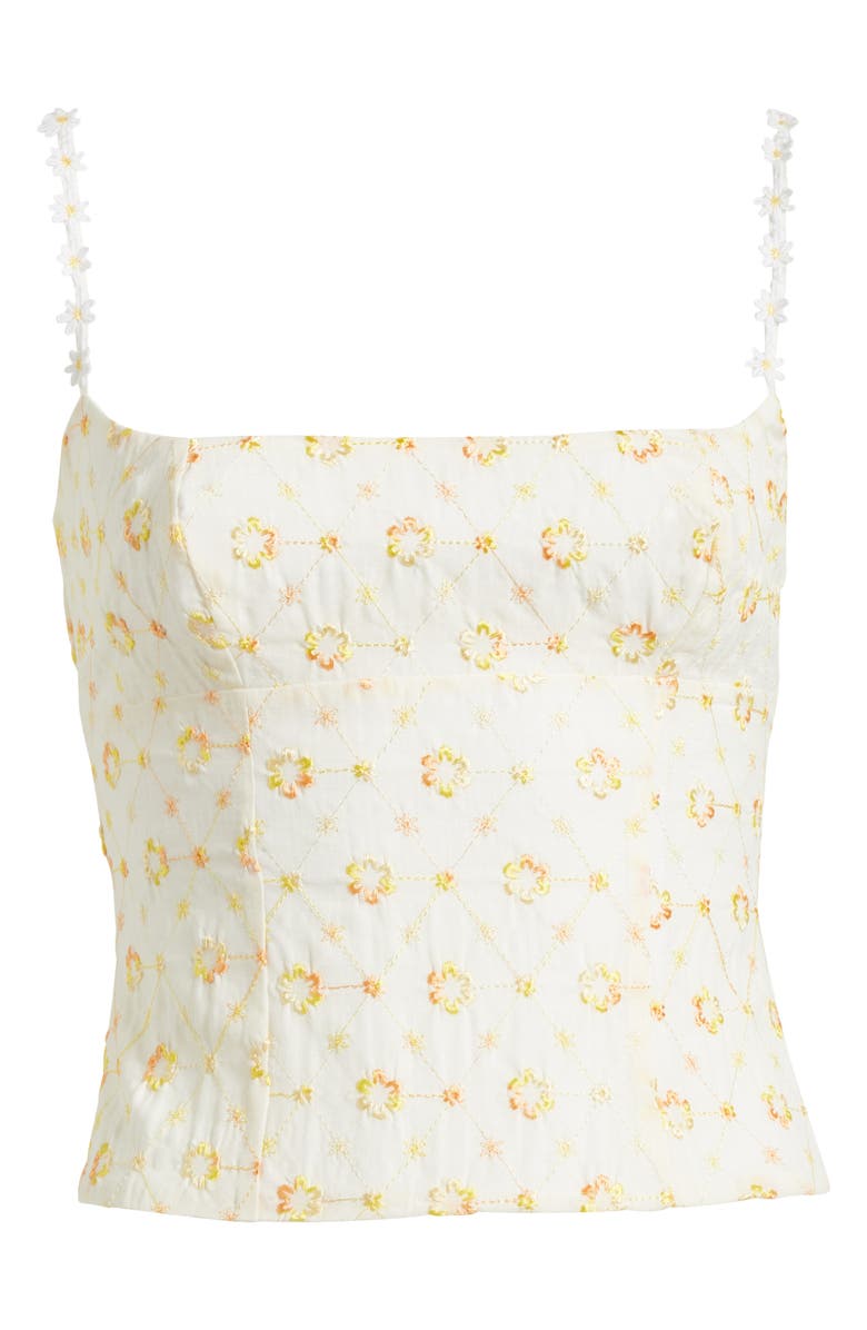 Mistress Rocks Floral Embroidered Corset Top, Alternate, color, Floral