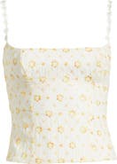 Mistress Rocks Floral Embroidered Corset Top