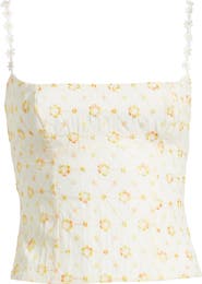 Mistress Rocks Floral Embroidered Corset Top