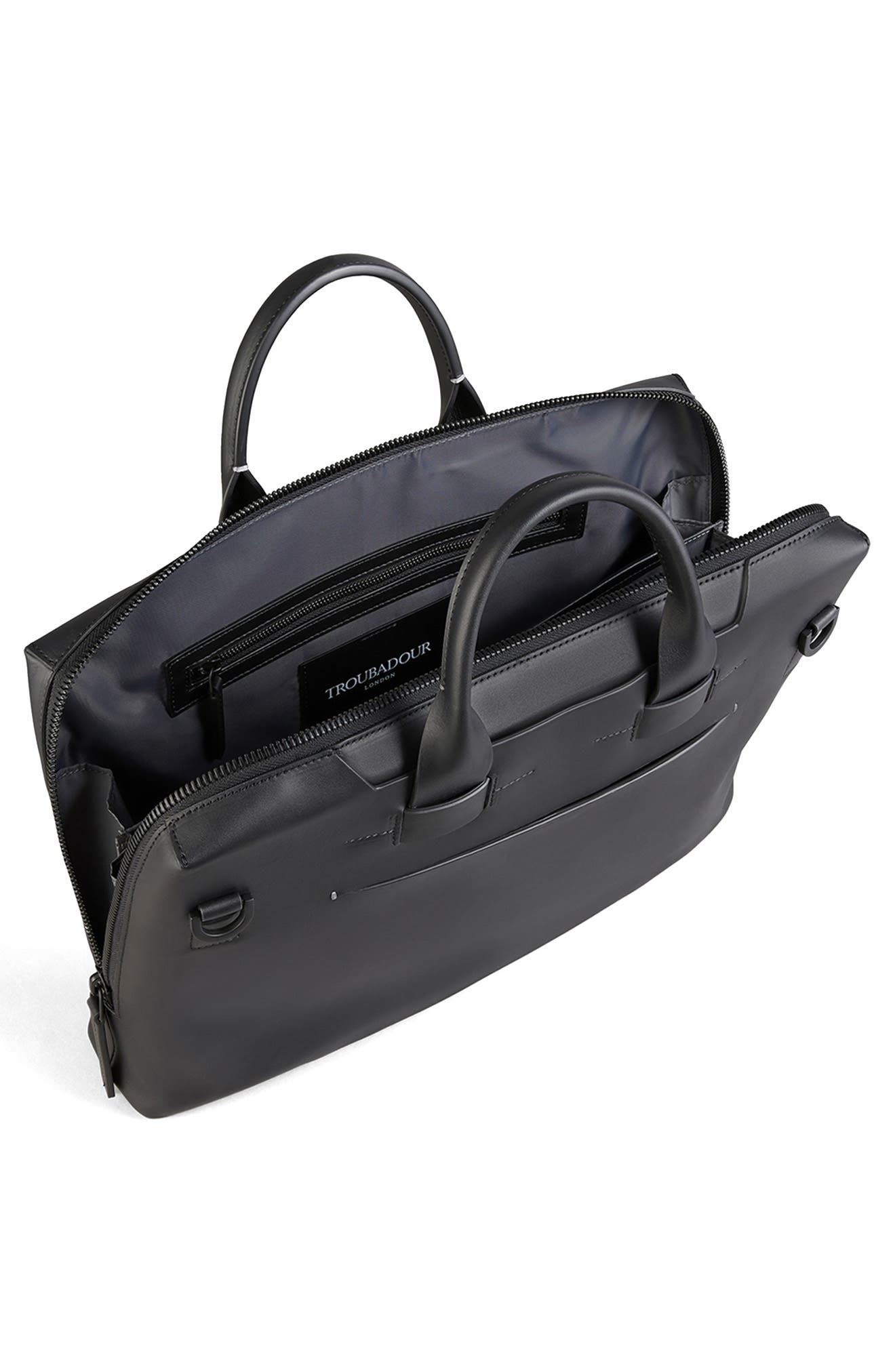 Troubadour Pathfinder Recycled Leather Briefcase, Alternate, color, 