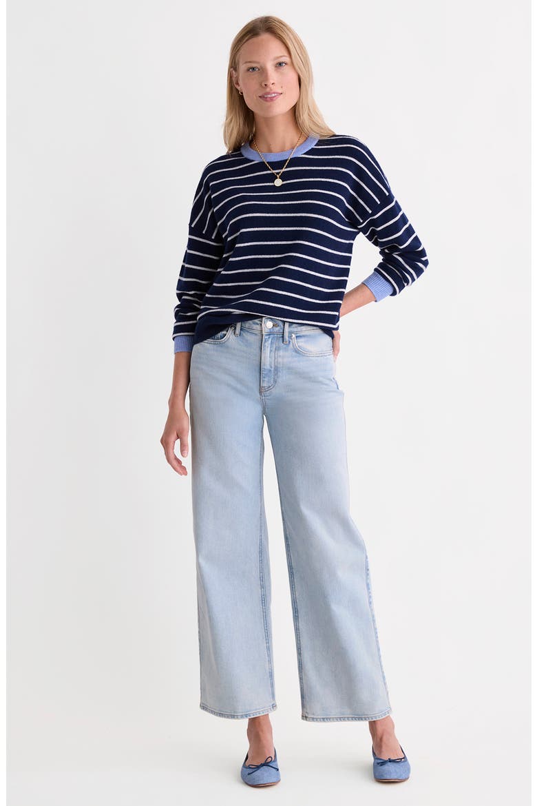 Stripe Cashmere Sweater, Alternate, color, STRIPE NAUTICAL NAVY
