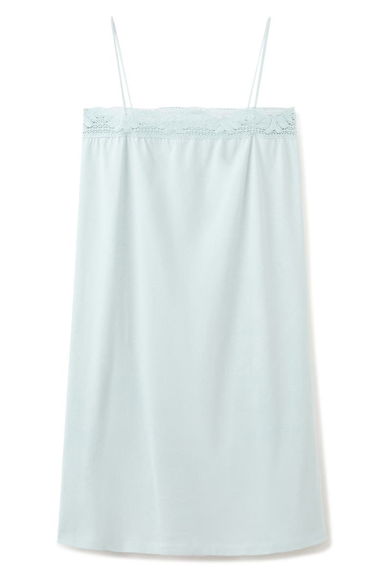 Lace Trim Cotton Nightgown, Main, color, MINT GREEN