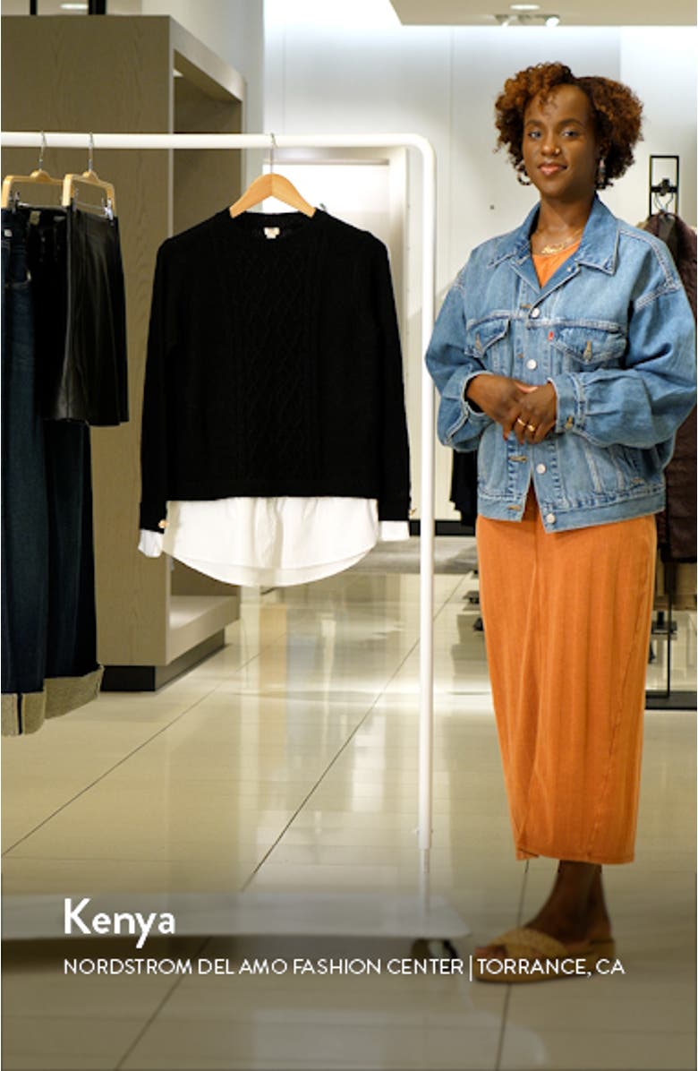 Layered Look Cable Knit Sweater, sales video thumbnail