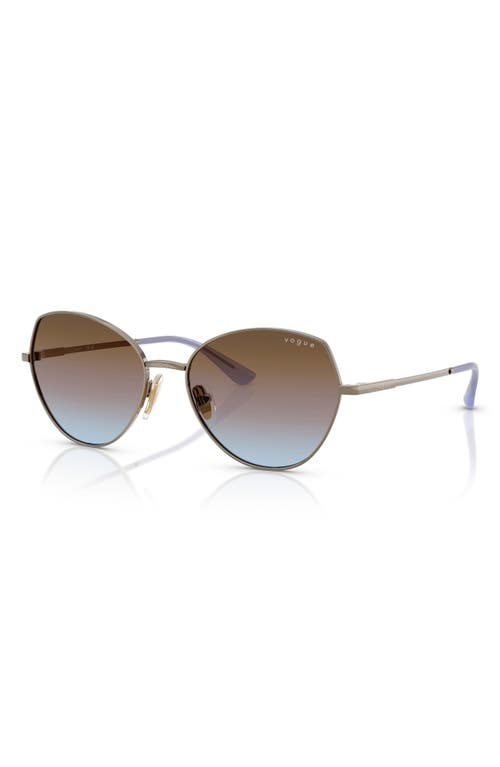 Vogue 56mm Gradient Oval Sunglasses In Light Brown