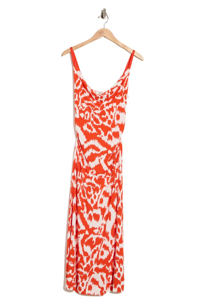 Claudia Cowl Neck Jersey Slip Dress, Alternate, color, KUPANG ORANGE
