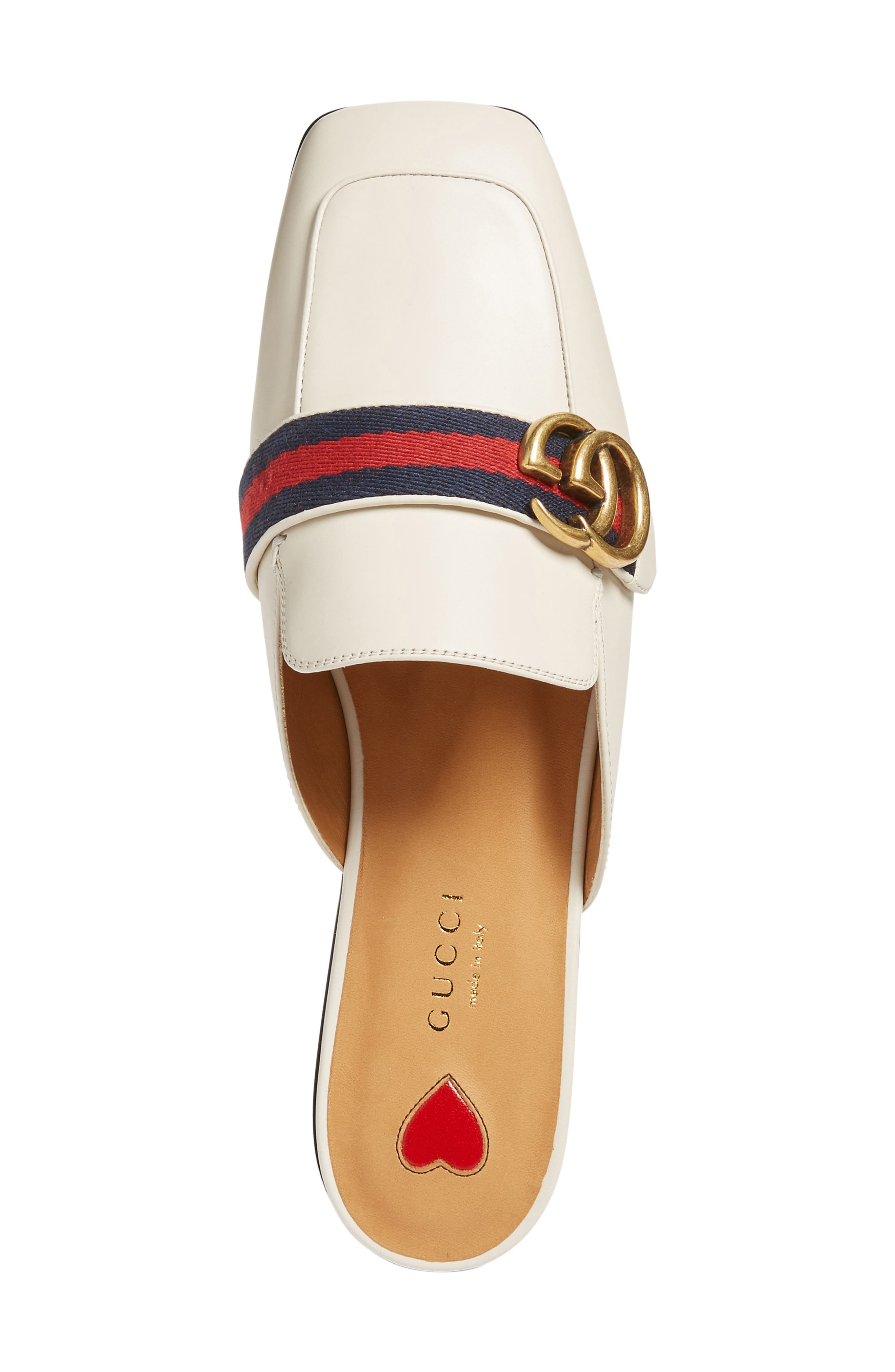 Loafer Mule, Alternate, color, WHITE LEATHER