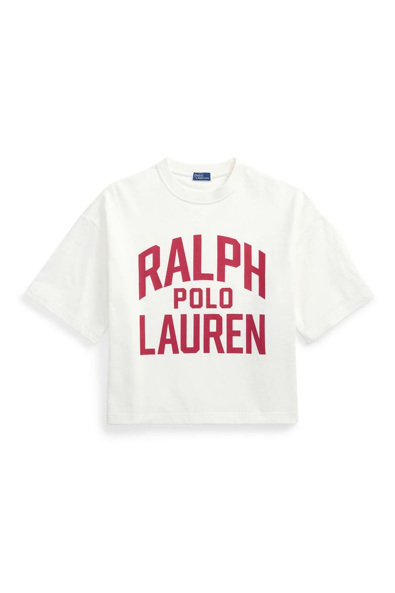 Logo Oversize Cotton Graphic T-Shirt, Alternate, color, ANTIQUE WHITE