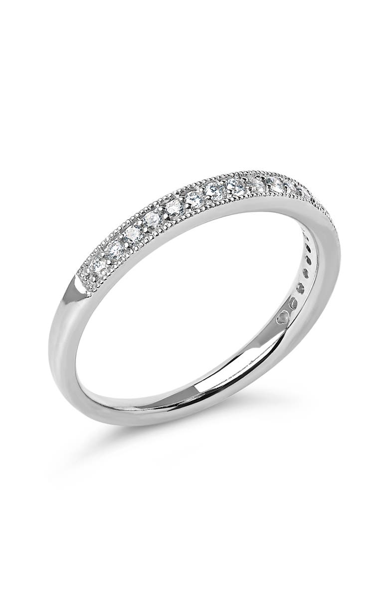 Haus of Brilliance 14K Gold 1/4 Cttw Round Diamond Milgrain Wedding Band, Alternate, color, White