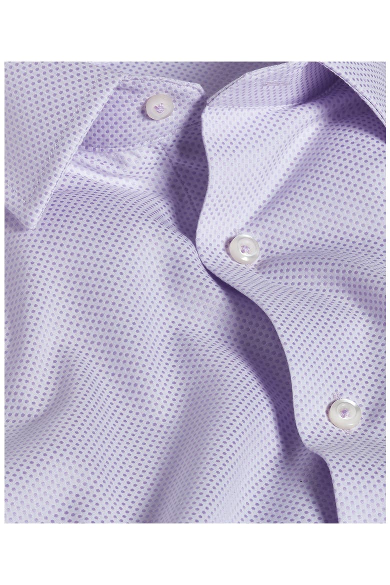 Trim Fit Light Purple Dobby Dot Cotton Dress Shirt, Alternate, color, LILAC