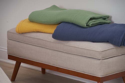 Carol & Frank Ryker Succulent Queen Gauze Coverlet In Green