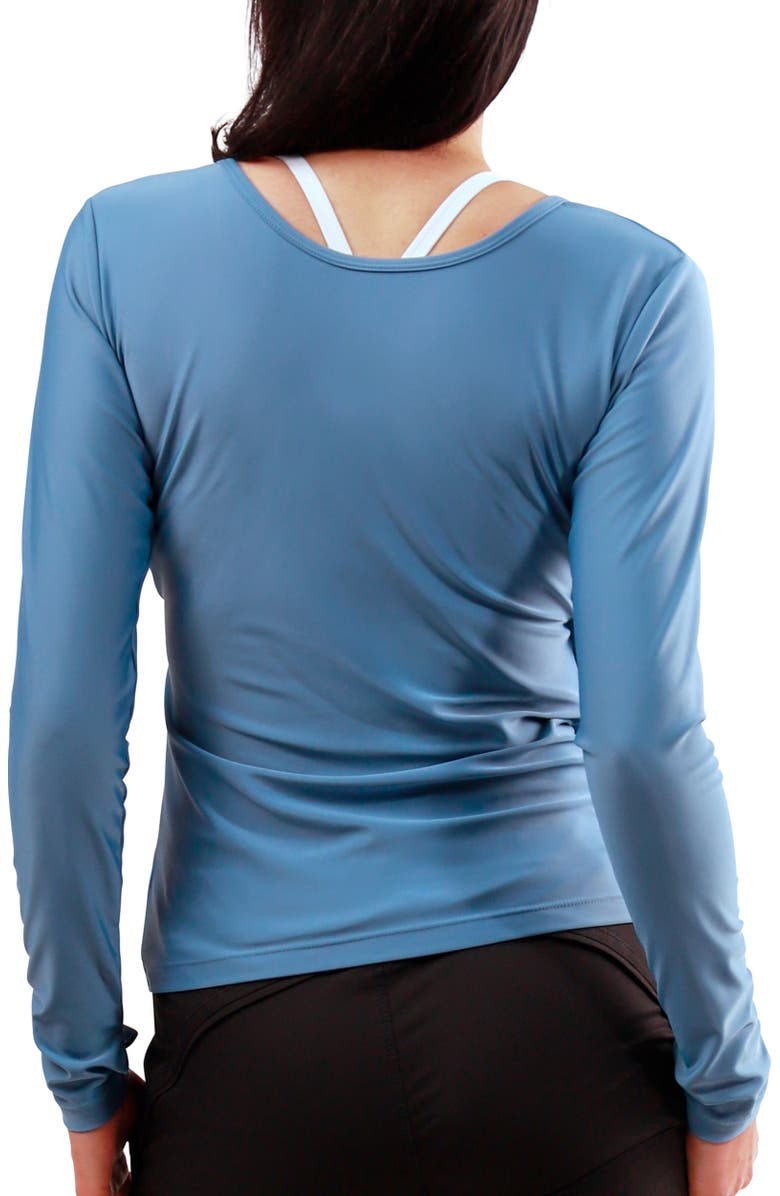 UV Skinz LS Reverse Neck Sun & Swim Shirt, Alternate, color, Baltic