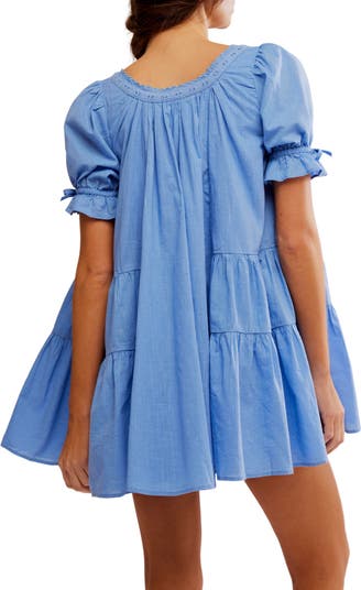 Sandy Shores Cotton Babydoll Minidress