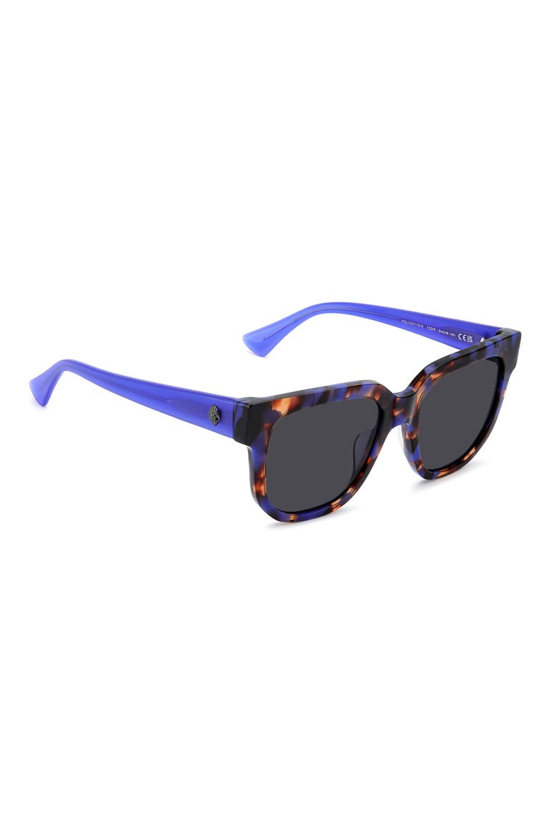 54mm Square Sunglasses, Alternate, color, HAVANA PATTERN BLUE/ GREY