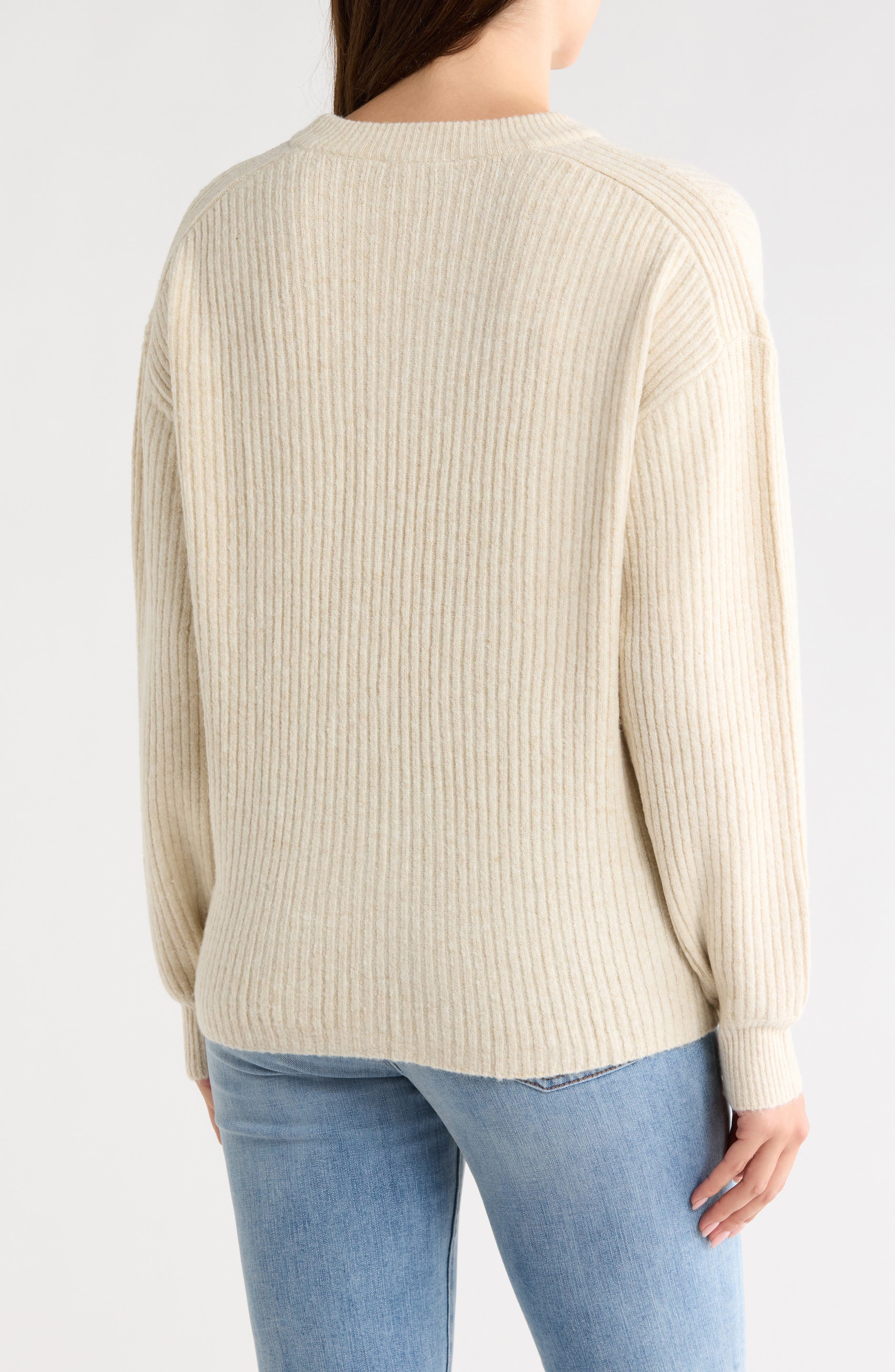 Onema Long Sleeve Crewneck Knit Sweater