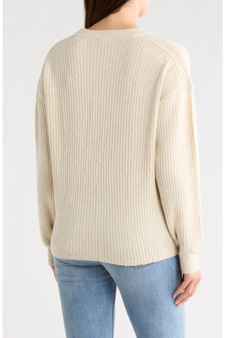 Onema Long Sleeve Crewneck Knit Sweater, Main, color, BIRCH MELANGE