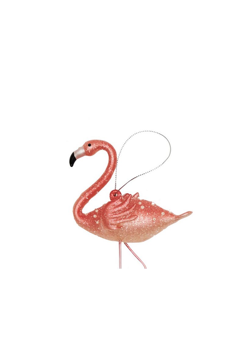 Flamingo Beaded Ornament, Alternate, color, Pink