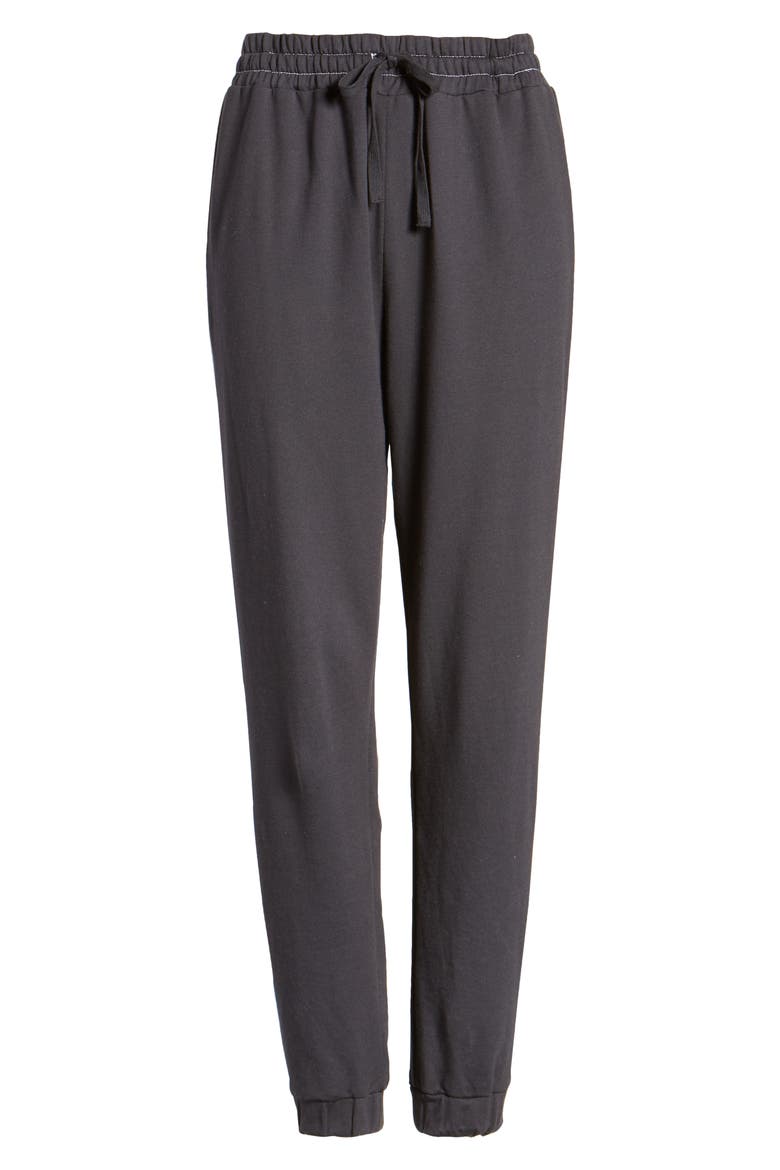 Cotton Blend Jogger Pants, Alternate, color, BLACK