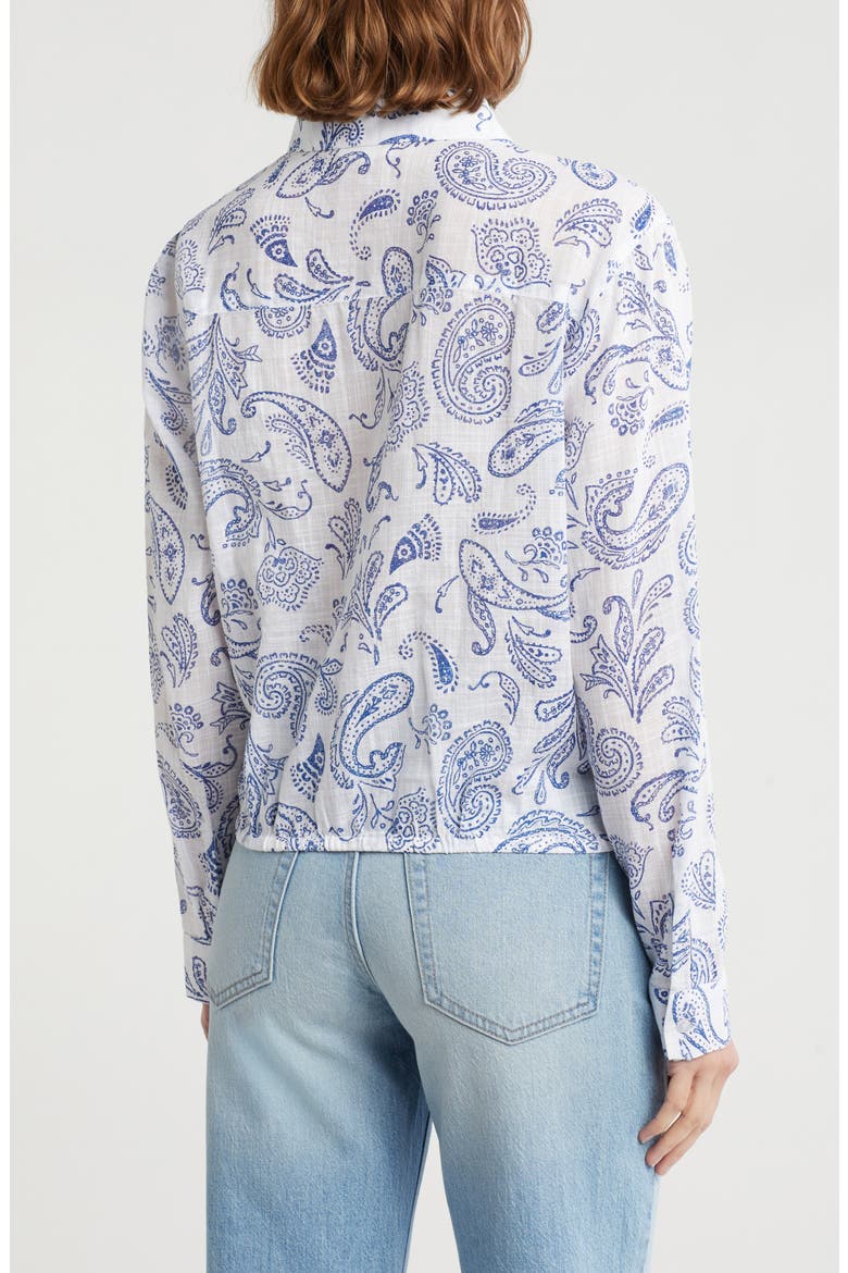 Button Front Shirt, Alternate, color, BLUE PRINT