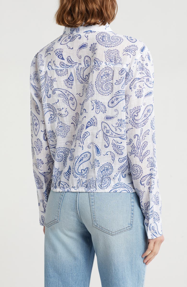 Lucky Brand Button Front Shirt, Alternate, color, Blue Print