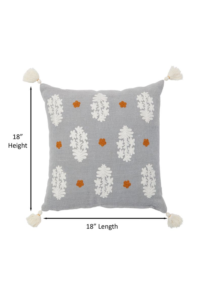 Udaipur Paisley Throw Pillow, Alternate, color, GREY MULTI