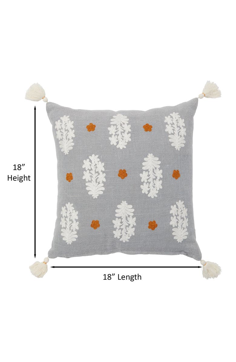 ROSELLI TRADING COMPANY Udaipur Paisley Throw Pillow, Alternate, color, Grey Multi