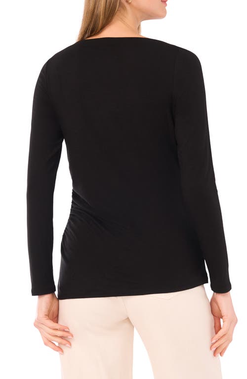 Halogen ® Boat Neck Long Sleeve Top In Black