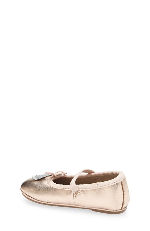 Old Soles Kids' Heart Ruffle Mary Jane Flat In Pink