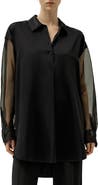 Lilysilk Women's Silk Blouse with Organza Sleeves