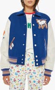 MOTHER The Team Spirit Wool Blend Varsity Jacket