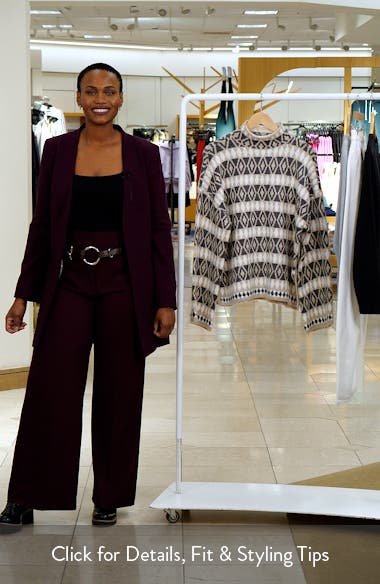 Vince Camuto Diamond Pattern Mock Neck Sweater | Nordstromrack