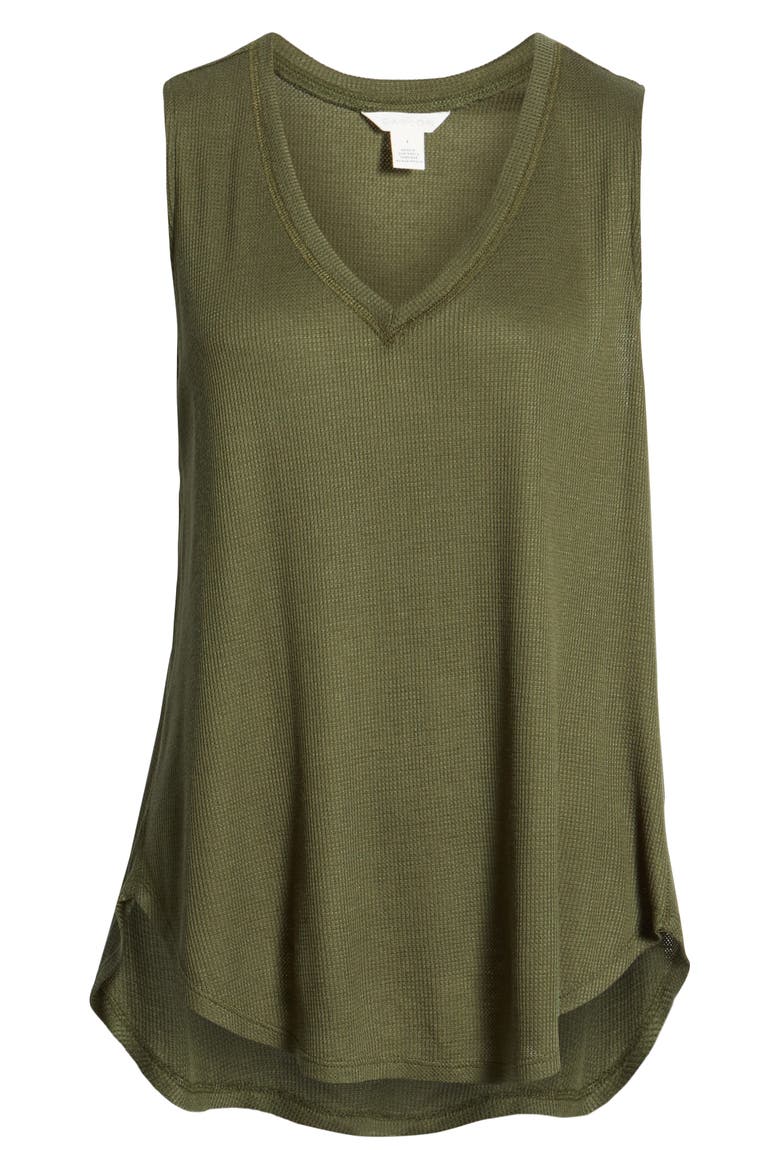 Waffle Weave Swing Tank, Alternate, color, OLIVE