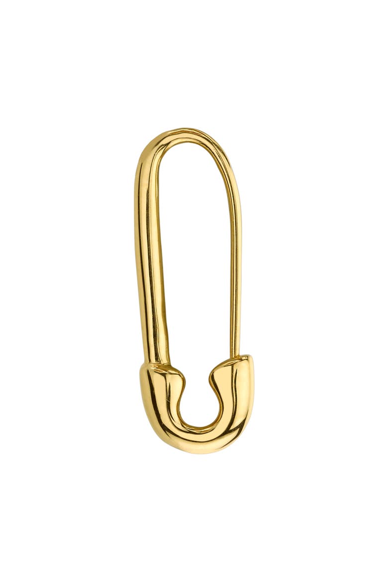 18k Gold Safety Pin Single Earring, Main, color, 18K YELLOW GOLD