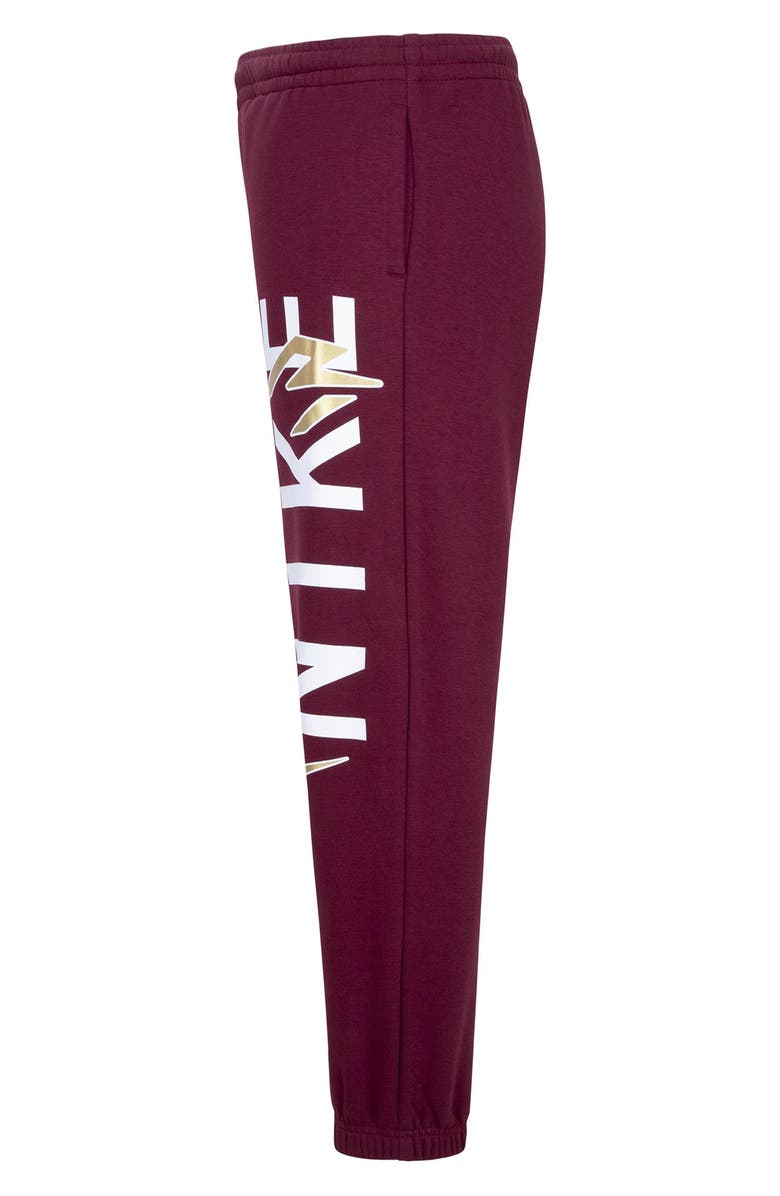 3 Brand Kids' Vertical Logo Joggers, Alternate, color, Cabernet