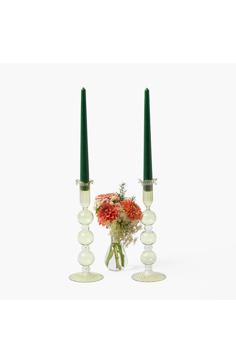 Mrs. Alice Eden Candle Holders, Alternate, color, Green