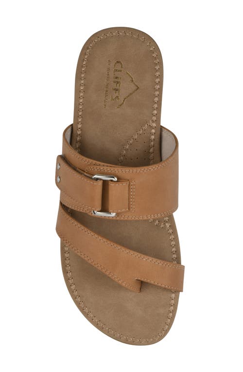 Cliffs By White Mountain Fancify Toe Loop Sandal In Natural Burnished Smooth