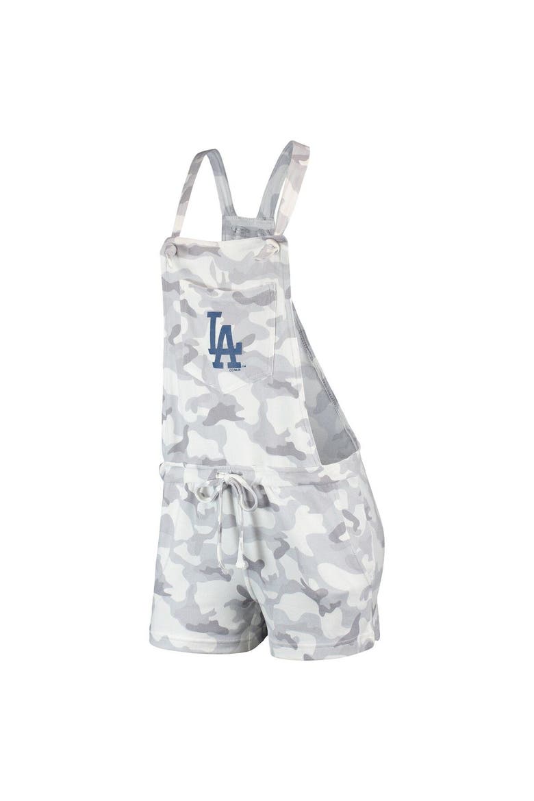 Women's Concepts Sport Gray Los Angeles Dodgers Camo Romper Overalls, Alternate, color, Gray