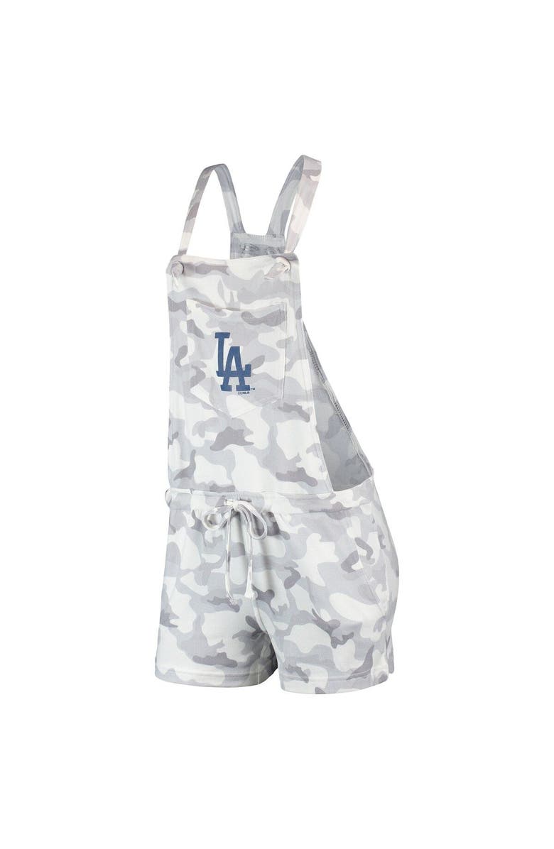 CONCEPTS SPORT Women's Concepts Sport Gray Los Angeles Dodgers Camo Romper Overalls, Alternate, color, 