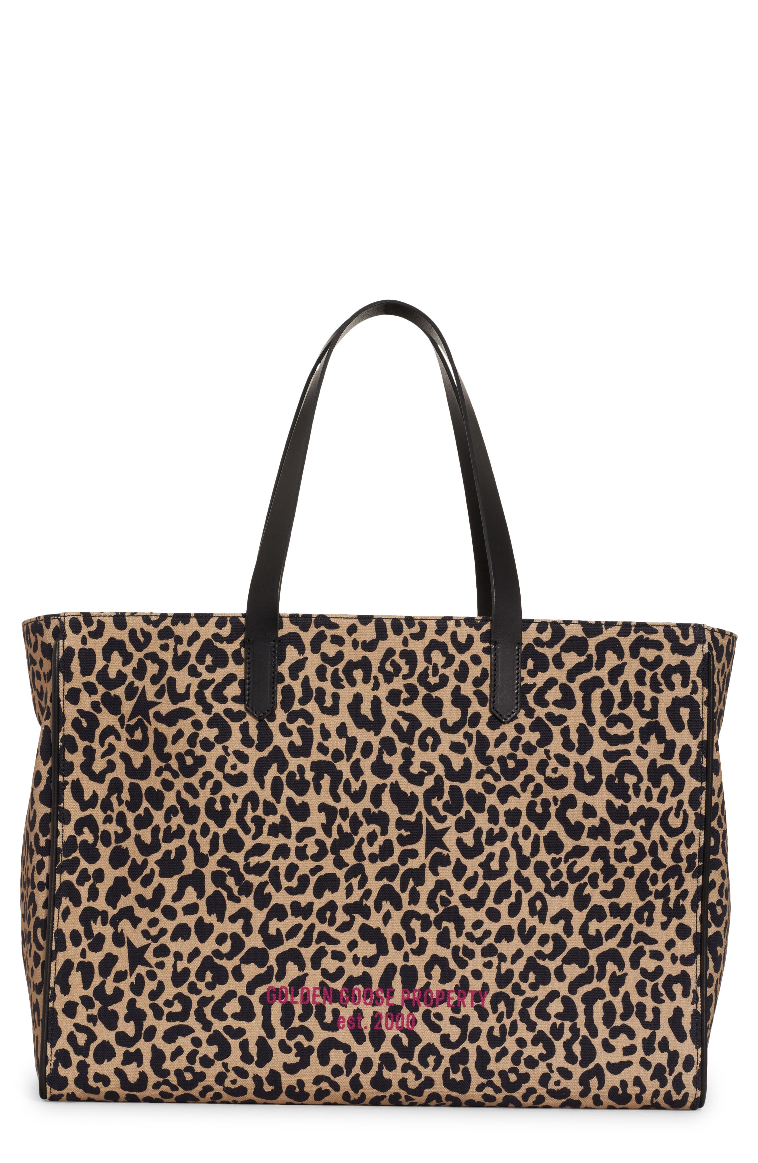 Golden Goose California East/West Canvas Shopper Tote, Main, color, 