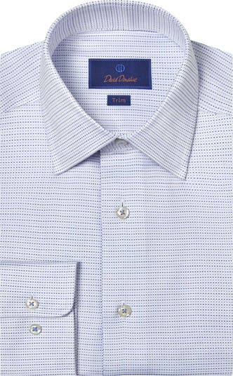 Trim Fit Microdot Cotton Dobby Dress Shirt